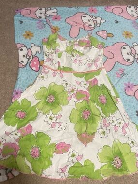 Green & Pink Floral Sundress